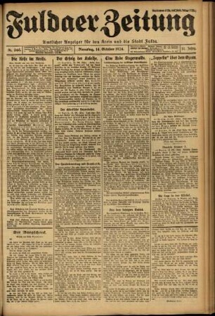Ausgabe vom Dienstag, den 14. Oktober 1924.