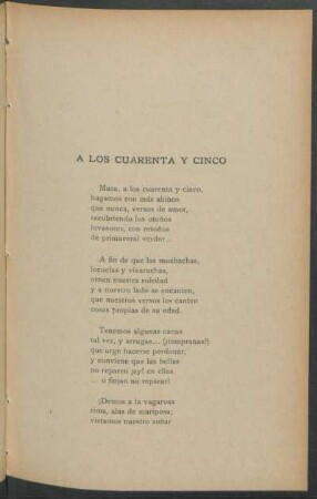 A los cuarenta y cinco