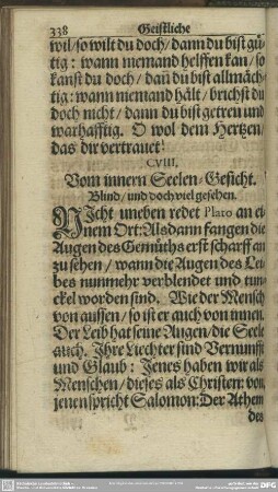 CVIII. Vom innern Seelen-Gesicht
