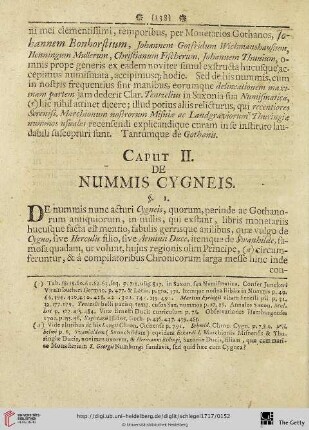 Caput II: de Nummis Cygneis