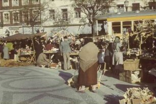 Reisefotos Portugal. Lissabon, Placa do Rossio. Markttag