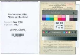 Entnazifizierung Kaethe Louven , geb. 25.01.1901 (Lehrerin)