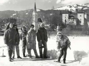 Eisstockschießen auf dem See von Goldegg