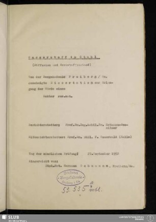 Wasserstoff im Stahl : [Diffusion und Werkstoffzustand]
