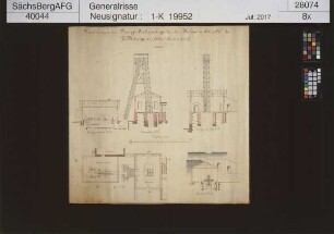 Mittelgrube bei Zug, Abteilung Beschert Glück; Dampfförderanlage für den Johannesschacht