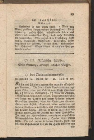 Cl. III. Alkalische Wasser