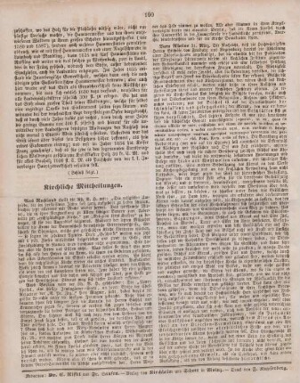 160 Kirchliche Mittheilungen
