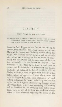 Chapter V. First views of the Himálaya