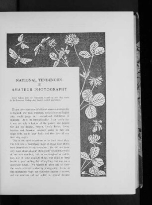 National Tendencies in Amateur Photography