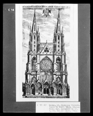 Ansicht der Westfassade von Saint-Nicaise zu Reims