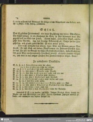 Zu verbessernde Druckfehler