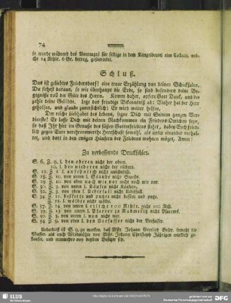 Zu verbessernde Druckfehler