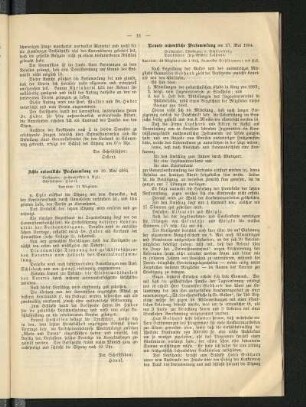 Achte ordentliche Versammlung am 10. Mai 1884