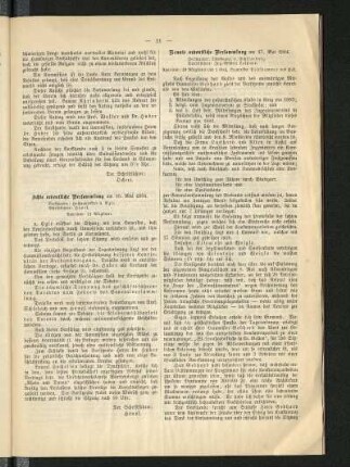 Achte ordentliche Versammlung am 10. Mai 1884