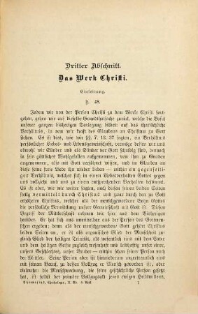 Christi Person und Werk : Darstellung der evangelisch-lutherischen Dogmatik vom Mittelpunkte der Christologie aus, 2. Das Werk des Mittlers