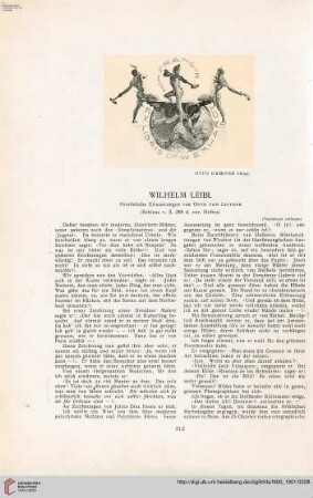 Wilhelm Leibl, [3]: persönliche Erinnerungen