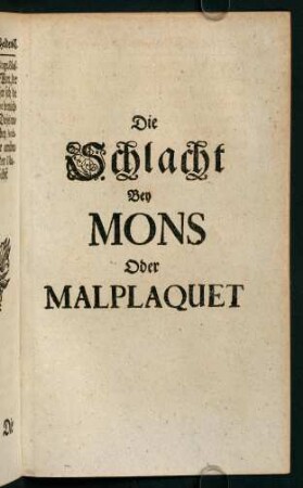 301-362, Die Schlacht Bey MONS Oder MALPLAQUET