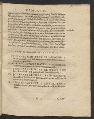 Ordo Studiosorum In Casse I.