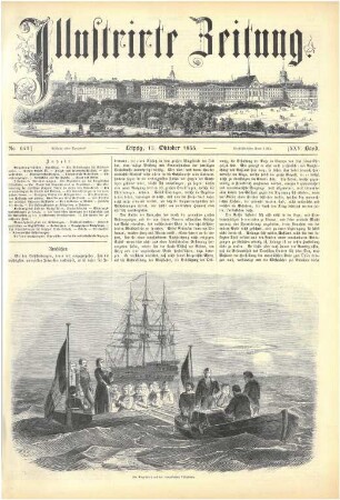 Grafik "Ein Begräbniß auf der französischen Ostseeflotte"