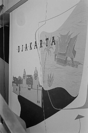 Wandgestaltung eines Messestandes "Djakarta"