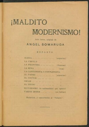 Maldito Modernismo!