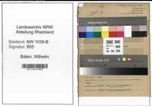 Entnazifizierung Wilhelm Baten , geb. 21.02.1893 (Zollbeamter)