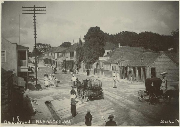 Scène de rue à Bridgetown