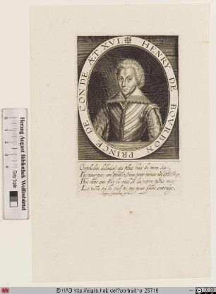 Bildnis Henri II de Bourbon Condé, prince de C., duc d'Enghien et de Châteauroux