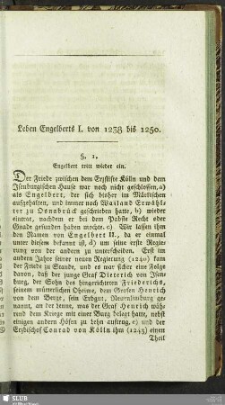 Leben Engelberts I. von 1238 bis 1250