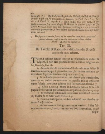 Tit. III. De Tutelae & Rationibus distrahendis & utili curationis causâ actione.
