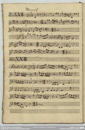 22. Anonymus, Menuette, C-Dur