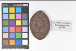 Siegler: Lippstadt, Stift Überlieferungsart: Original. Stoff: Wachs Farbe: braun Form: oval. Durchmesser: Art: Typ: Umschrift: