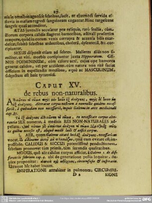 Caput XV. de rebus non-naturalibus