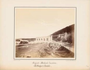 Bergisch-Märkische Eisenbahn. Ruhrbrücke, Kettwig: Ansicht