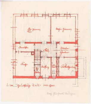 Einfamilienhaus Güntherts: Grundriss 1:100