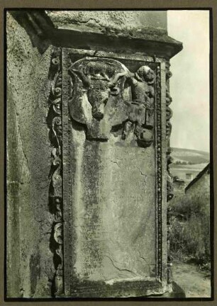 Grabstein eines Metzgers um 1600