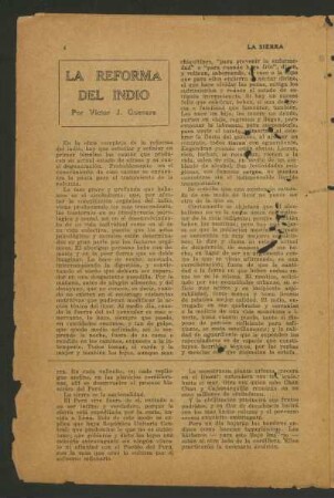 La Reforma del Indio