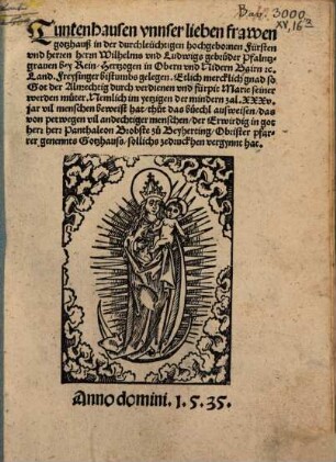 Thunttenhausen unser lieben frawen Gotzhauß