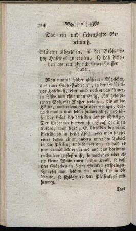 Das ein und siebenzigste Geheimniß. - Das achtzigste Geheimniß.