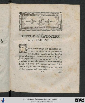 De Tutelae Et Rationibus Distrahendis.