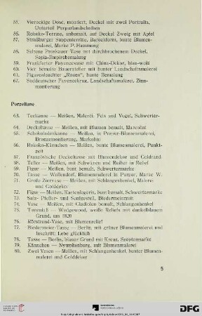 Porzellane (Nr. 63-88)