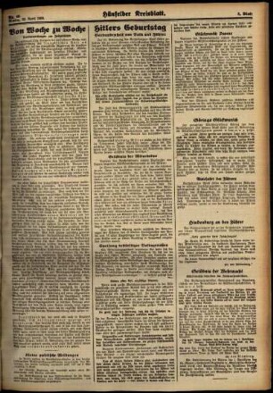 Zweite Ausgabe vom Montag, den 23. April 1934.