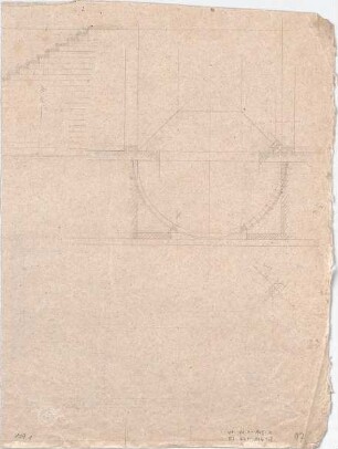 Voit, August von; Fassade - Treppe (Schnitt)