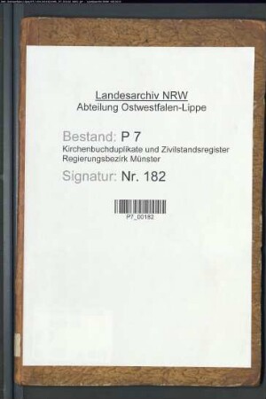 Zivilstandsregister der Munizipalität Sassenberg (Heiraten 1814). (Gemeinde: Sassenberg, Kreis Warendorf)