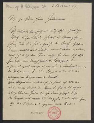 Brief an Emil Gutmann, 16.05.1907