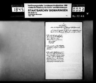 Bäcker Strenger'sche Stiftung im Oberamtsbezirk