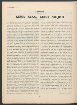 Carrusel - Leer mas, leer mejor