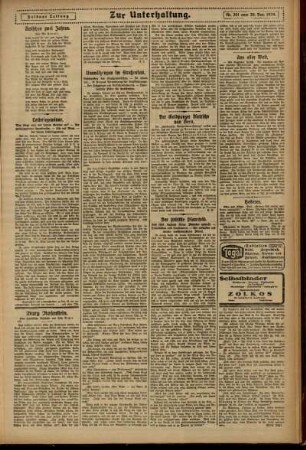 Zweite Ausgabe vom Sonntag, den 28. Dezember 1924.