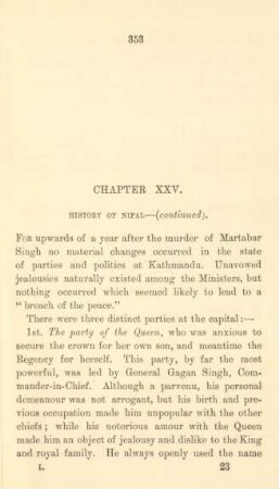 Chapter XXV. History of Nipal - (continued)