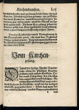 Vom Kirchengesang.